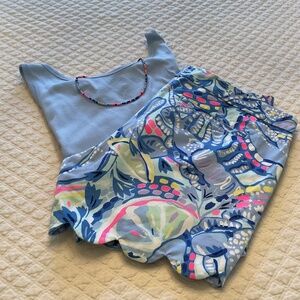 Lilly Pulitzer Buttercup Stretch Shorts Blue Peri Pinch Pinch